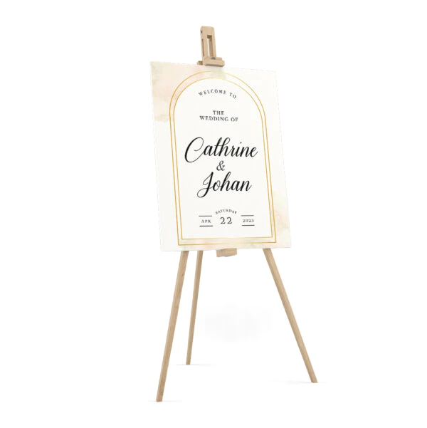 Custom Welcome Sign with Easel stand